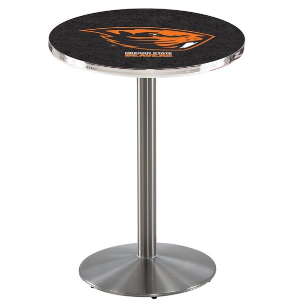 Holland Bar Stool Co 42" Stainless Steel Oregon State Pub Table L214S4228OregSt - main